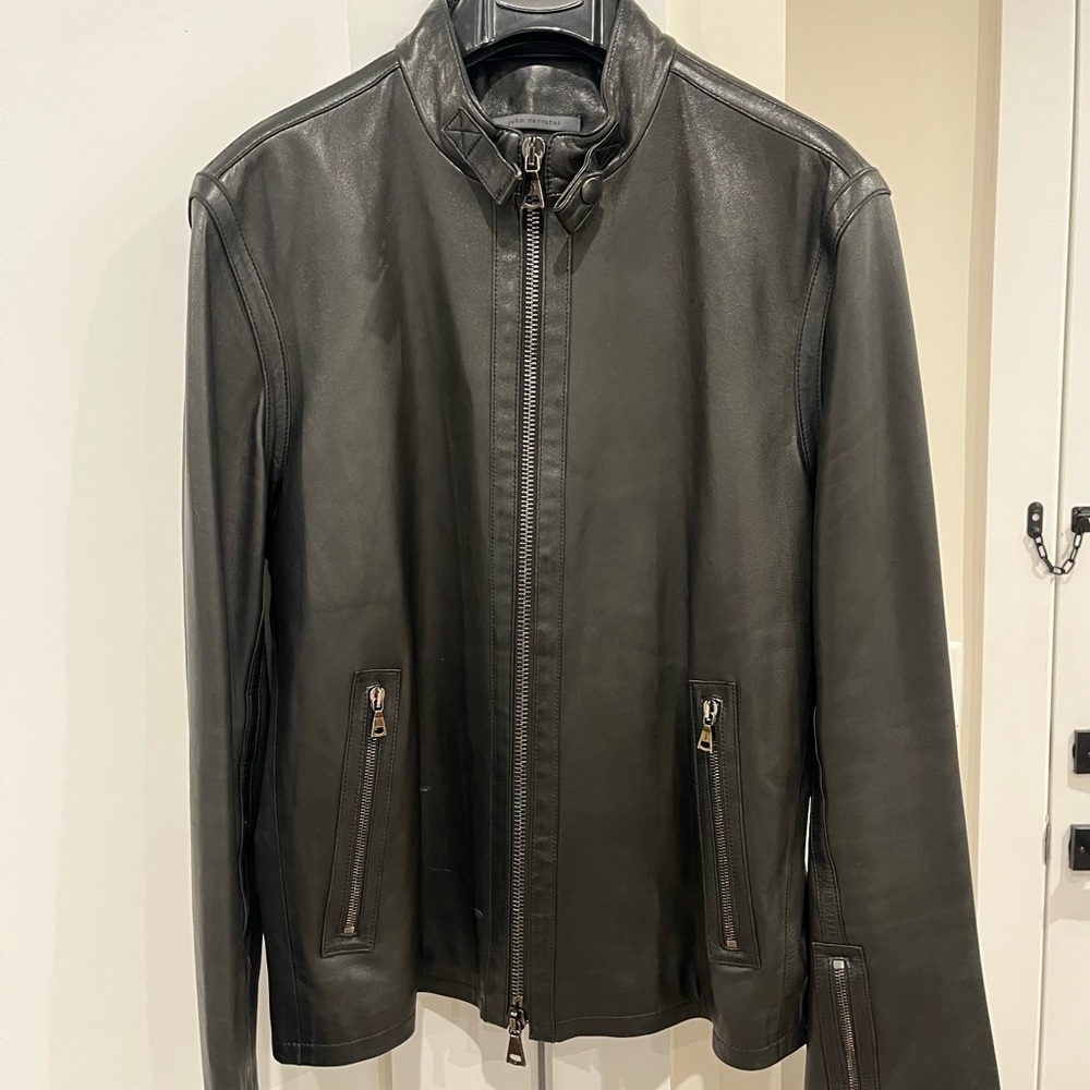 John Varvatos Dark Leather Jacket